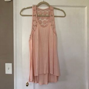 Peach Painted threads blouse